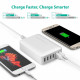 RAVPower Qualcomm Quick Charge 3.0 60W 12A 6-Port USB Charging Station with iSmart White (RP-PC029WH)